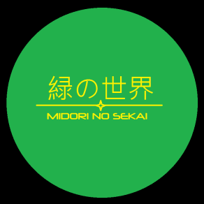 Midori No Sekai Logo Full Color (black background)